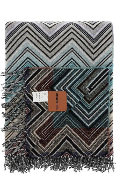 Missoni Textiles & Linens Missoni Zigzag Woven Fringed-edge Throw