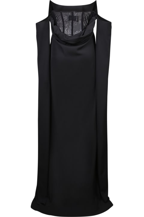 ウィメンズ Giuseppe di Morabitoのワンピース＆ドレス Giuseppe di Morabito Black Long Open-sleeve Dress