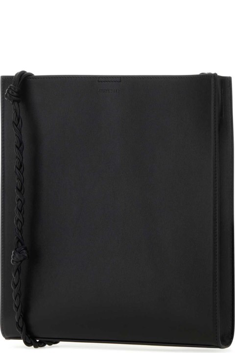 Jil Sander for Men Jil Sander Black Leather Tangle Shoulder Bag