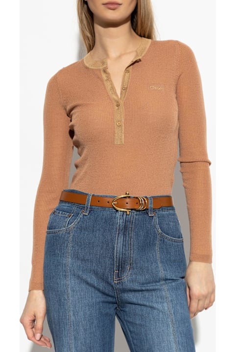 Chloé Topwear for Women Chloé Knitted Henley Shirt