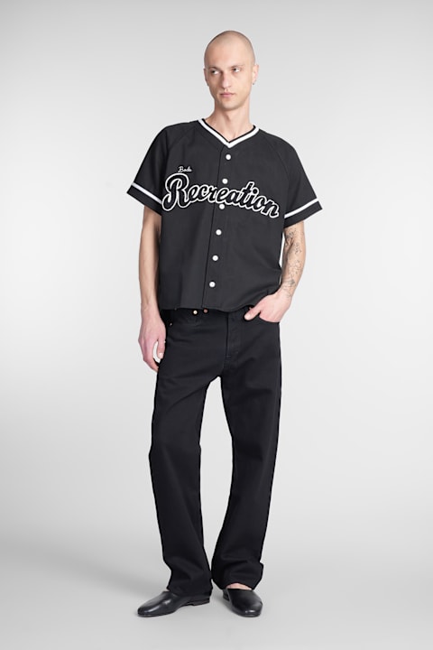 Bode Men Bode Shirt In Black Cotton