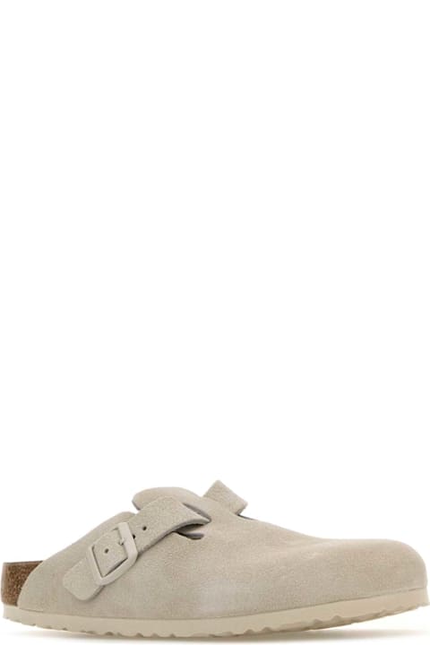 Birkenstock for Women Birkenstock Chalk Suede Boston Slippers