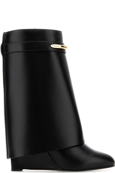 Givenchy Black Leather Shark Pinch Boots