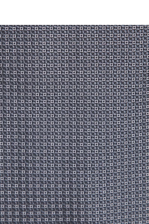 Canali for Men Canali Grey Micro Check Tie