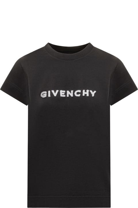 Topwear for Women Givenchy 4g Tufting Cotton T-shirt.