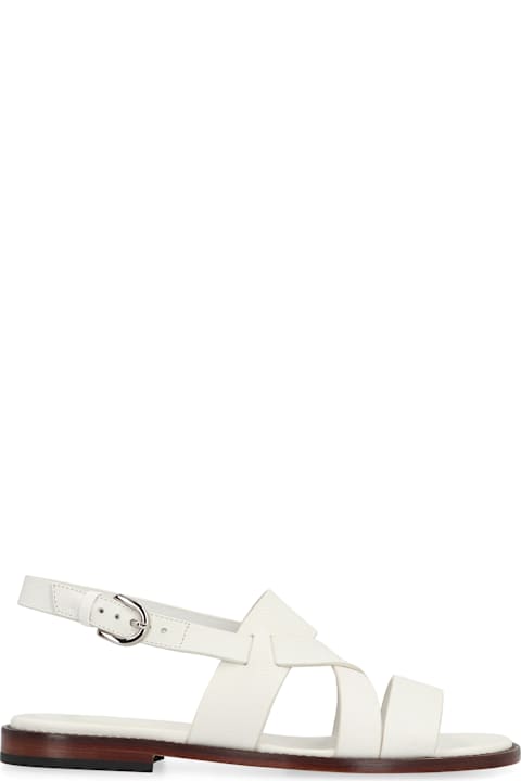 Doucal's Flat Shoes for Women Doucal's Tropic Leather Sandals