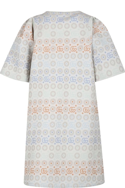 Gucci for Kids Gucci Ivory Dress For Girl With Double G