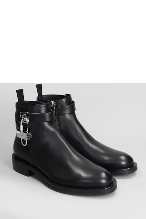 Givenchy Boots for Men Givenchy Lock Ankle Boots Ankle Boots In Black Leather