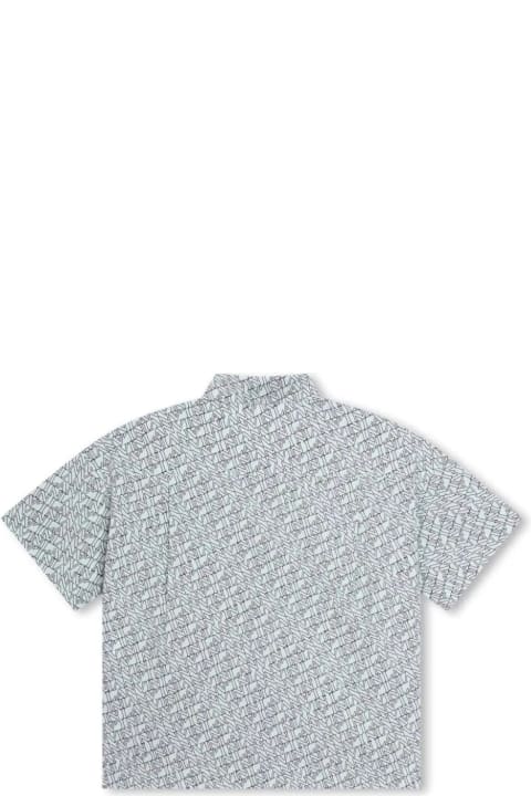 ボーイズ Lanvinのシャツ Lanvin Short Sleeved Shirt With Logo Pattern