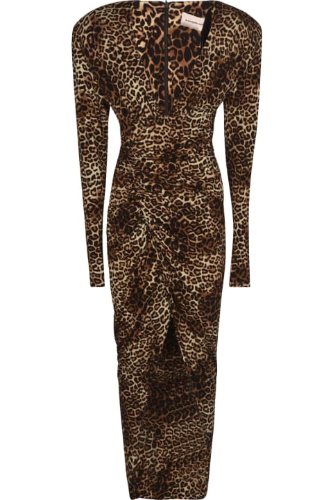 V-neck Leopard Dress
