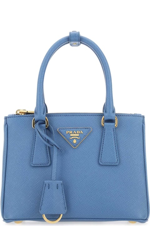 Fashion for Women Prada Cerulean Blue Leather Handbag