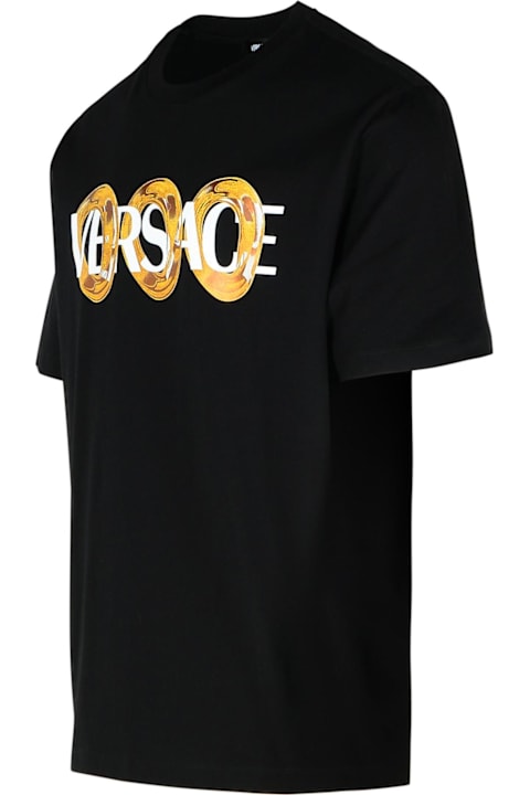 Versace Sale for Men Versace Black Cotton T-shirt