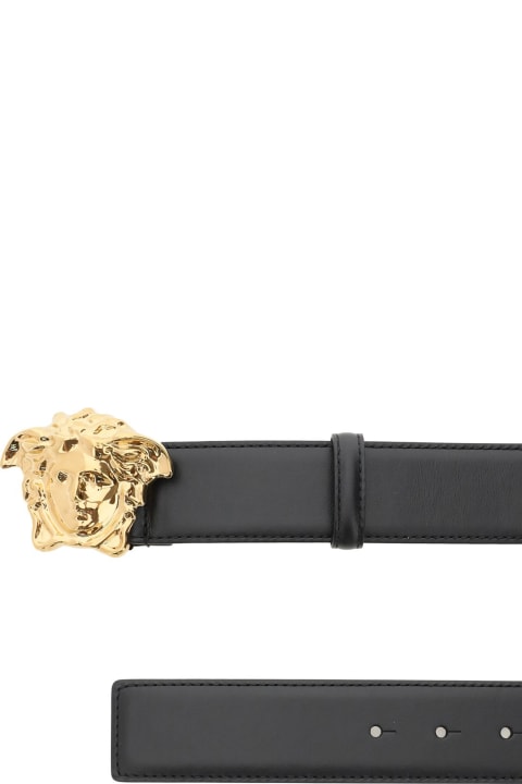 Belts for Men Versace Black Leather Belt