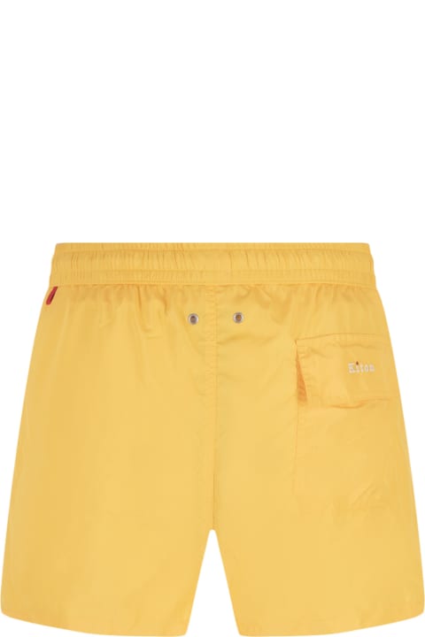Kiton Men Kiton Yellow Swim Shorts