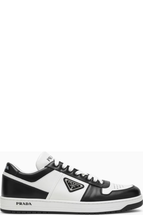 Prada for Men Prada White\/black Leather Holiday Low-top Sneakers