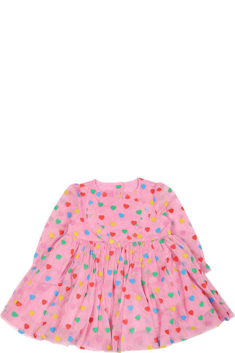 Homeware Stella McCartney Kids Pink Dress For Baby Girl With Hearts