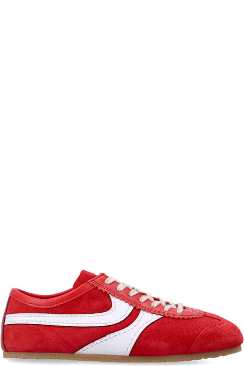 Dries Van Noten Suede Retro Woman's Sneakers