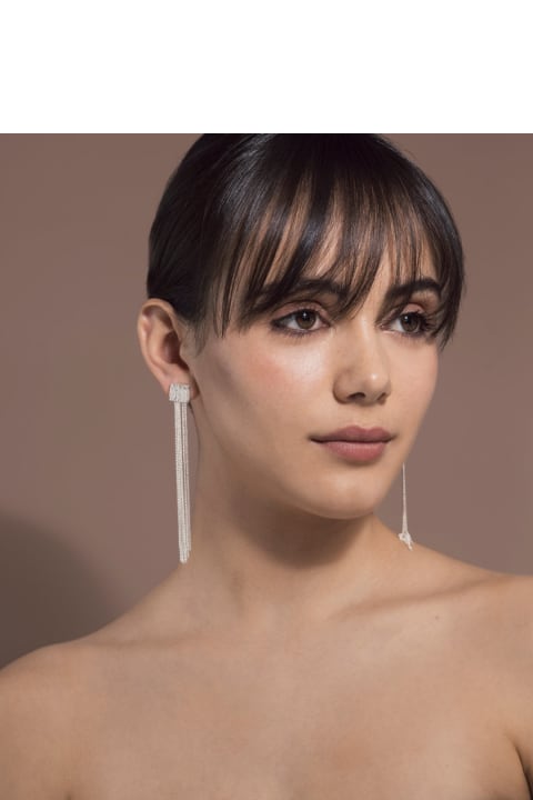 Jewelry for Women Federica Tosi Earring Long Daisy Silver