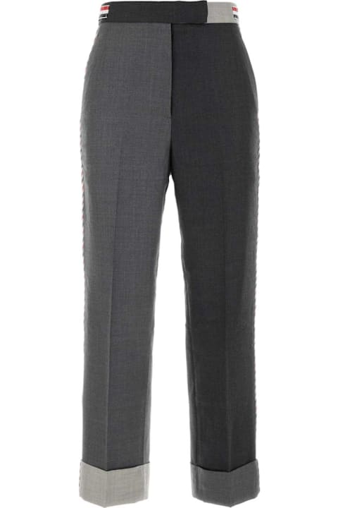 Thom Browne سراويل طويلة وقصيرة لـ السيدات Thom Browne Two-tone Wool Pant