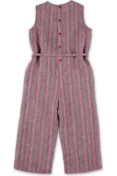 Jumpsuits for Girls Il Gufo Striped Dungarees