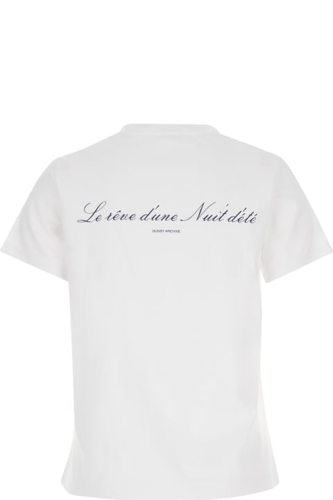 ウィメンズ Dunstのトップス Dunst 'essential' White T-shirt With Slogan Print In Cotton Woman