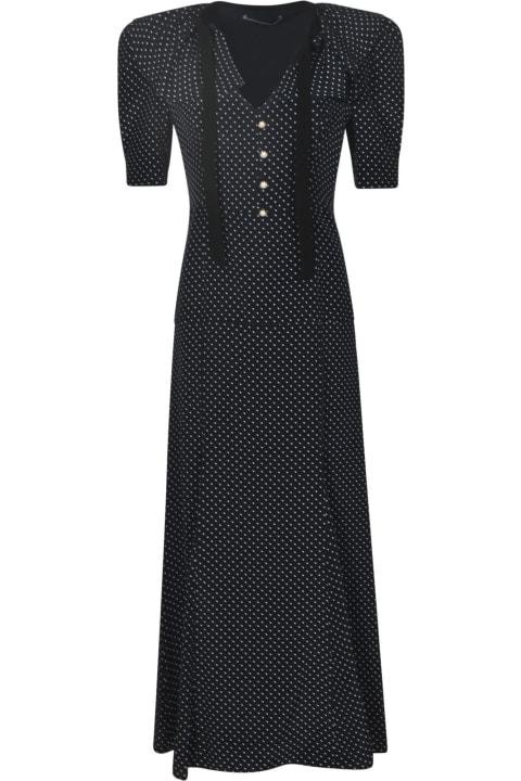 Fashion for Women Alessandra Rich Polka Dot Printed Midi Dress