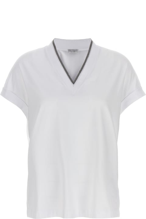 Brunello Cucinelli Clothing for Women Brunello Cucinelli V-neck T-shirt