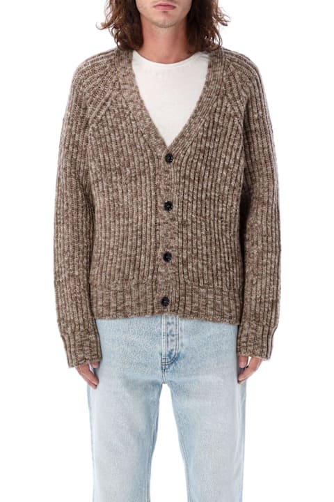 Ami Alexandre Mattiussi سترات لـ القسم الرجالي Ami Alexandre Mattiussi Paris Chunky Knitted Cardigan