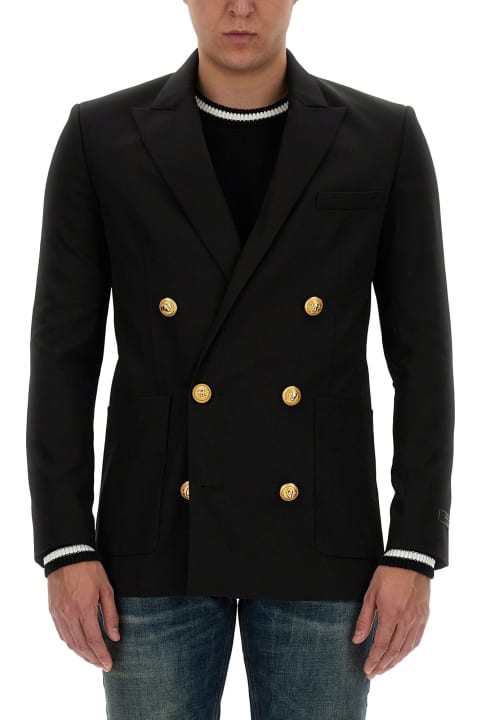 Balmain Coats & Jackets for Men Balmain Technical Wool Jacket