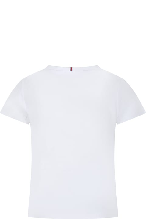 Tommy Hilfiger T-Shirts & Polo Shirts for Girls Tommy Hilfiger White T-shirt For Girl With Logo