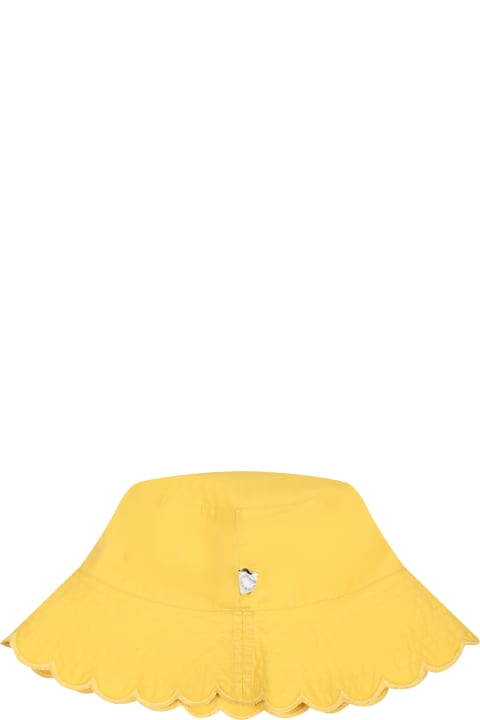 Accessories & Gifts for Baby Girls Stella McCartney Kids Yellow Hat For Baby Girl