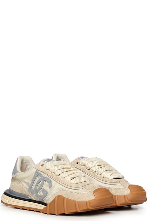 Dolce & Gabbana Dg Athletic Sneaker In Nylon And Leather