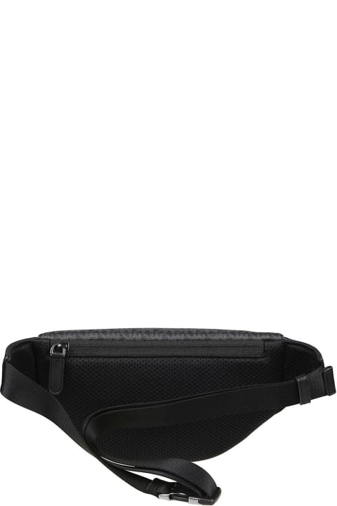 Belt Bags for Men Michael Kors Greyson Logo Printed Zip-up Belt Bag