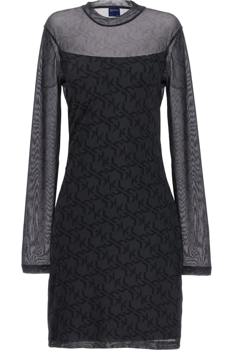Karl Lagerfeld Dresses for Women Karl Lagerfeld 'mesh Monogram' Dress