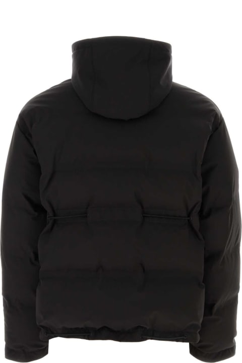 Clothing for Men Valentino Garavani Black Stretch Nylon Blend Padded Jacket