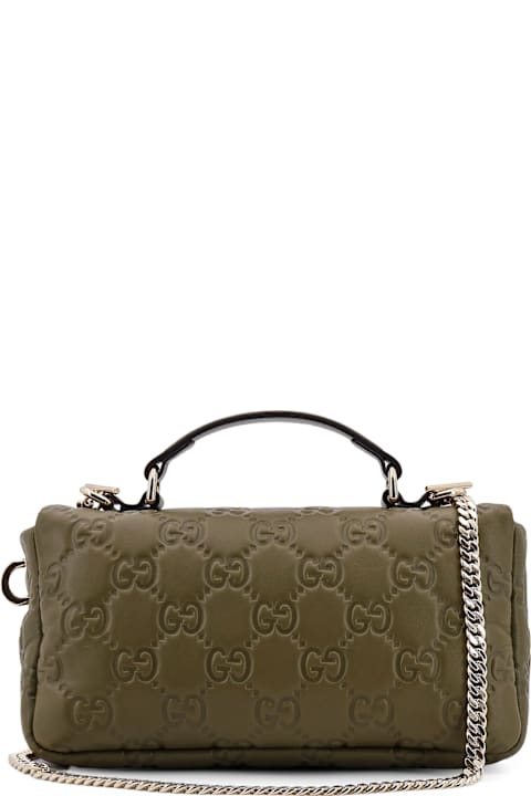 آخر صيحات الموضة من السيدات Gucci Mini Gg Milano Leather Handbag With All-over Gg Motif