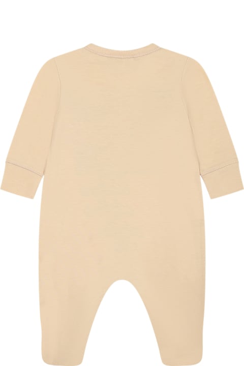 Fashion for Baby Girls Gucci Ivory Baby Girl Onesie With Logo