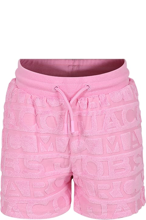 Bottoms for Girls Marc Jacobs Pink Shorts For Girl With Logo