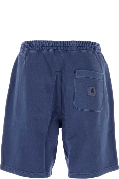 Carhartt Pants for Men Carhartt Blue Cotton Nelson Sweat Short