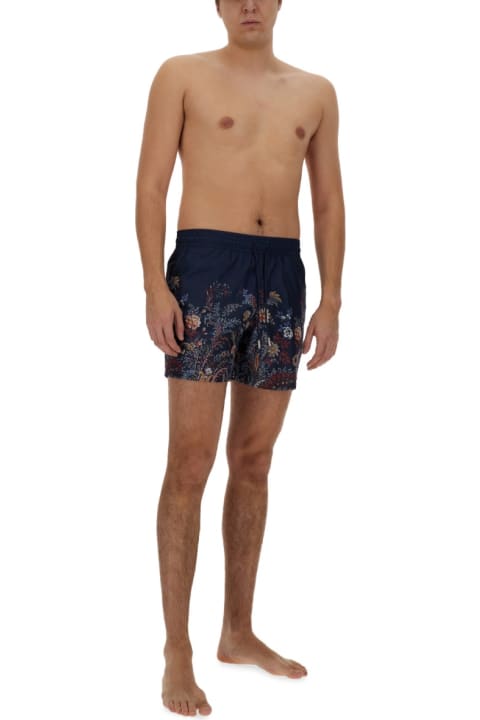 Etro for Men Etro Boxer Swimsuit With Print