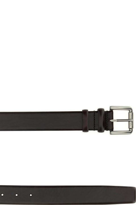 Belts for Women Max Mara Dark Brown Leather Belt