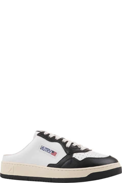 Autry Sneakers for Women Autry White And Black Medalist Mule Sneakers