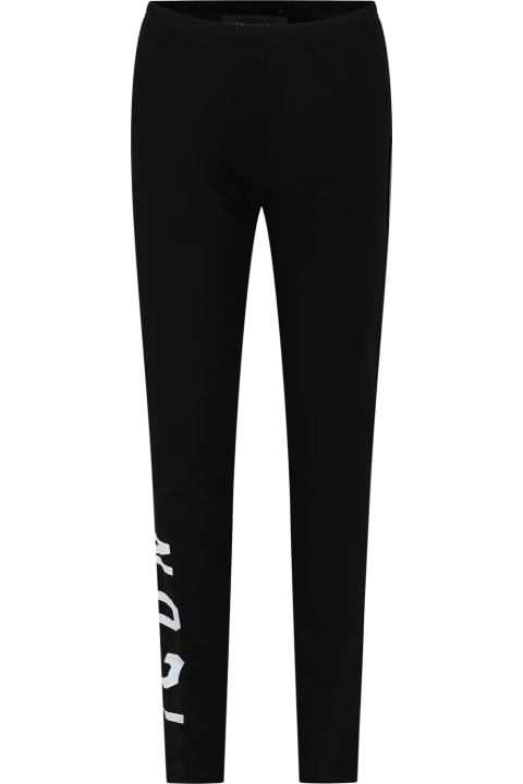 ボーイズ Dsquared2のボトムス Dsquared2 Black Leggings For Girl With Logo