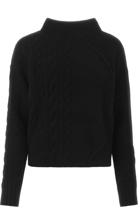 Max Mara Sale for Women Max Mara Black Wool Blend Oversize Accordo Sweater