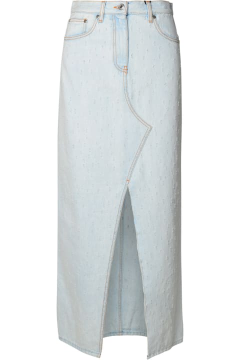 ウィメンズ MSGMのスカート MSGM Light Blue Cotton Skirt