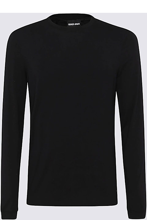 Giorgio Armani for Kids Giorgio Armani Black Viscose T-shirt