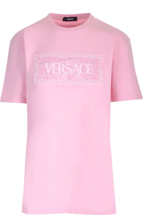Versace Clothing for Women Versace Embroidered Baroque T-shirt