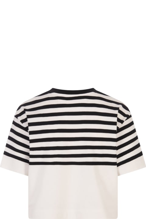 Givenchy Sale for Women Givenchy Short Striped T-shirt With 4g Application