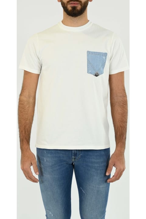 Jersey T-shirt With Denim Pocket