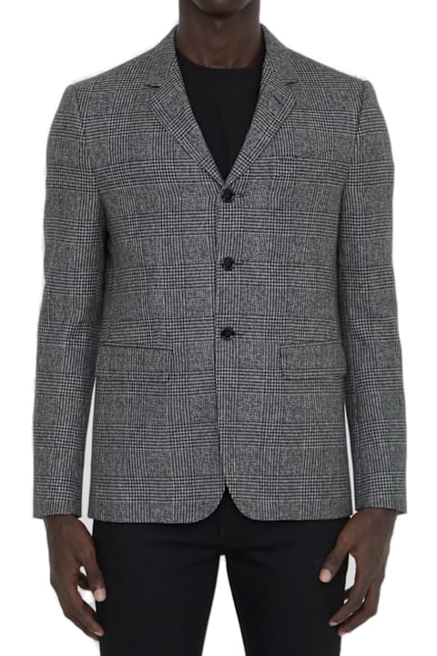 Celine for Men Celine Prince Of Wale Motif Single-breasted Blazer